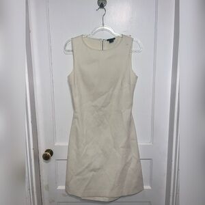 Theory Career Off White Sleeveless Dress w/ Back Cutout $298 Size 8
